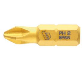 Puntas Bianditz PH 2 x 25mm 1/4" TiN 5U.